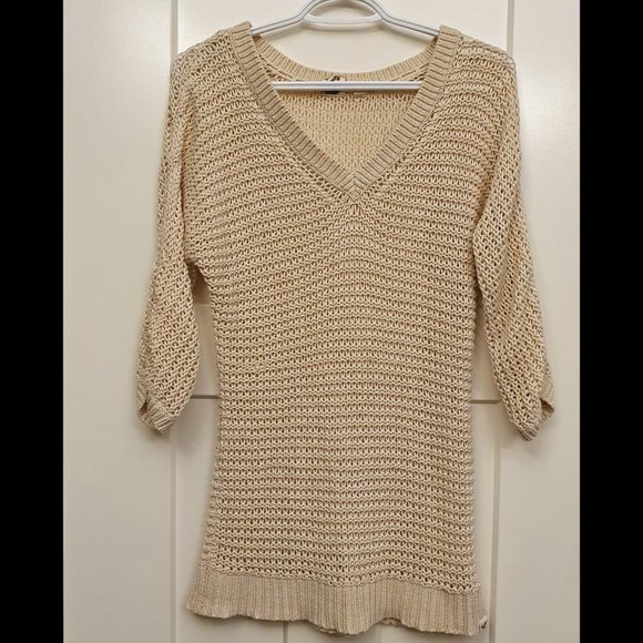 ROXY Beige Knit Sweater - Picture 2 of 12